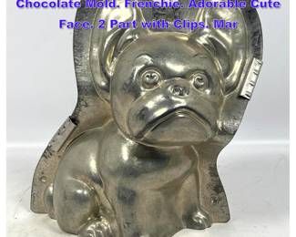 Lot 1187 T.C. WEYGANDT Co French Bulldog Chocolate Mold. Frenchie. Adorable Cute Face. 2 Part with Clips. Mar