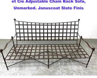 Lot 1058 Mario Papperzini Amalfi for Janus et Cie Adjustable Chain Back Sofa, Unmarked. Januscoat Slate Finis