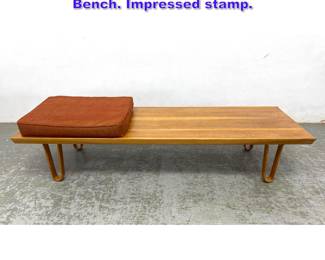 Lot 895 Edward Wormley Dunbar Long John Bench. Impressed stamp. 