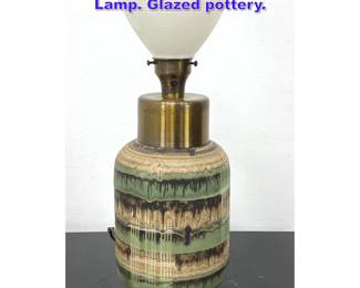 Lot 1021 Lee Rosen Design Technics Table Lamp. Glazed pottery.
