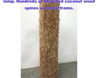 Lot 1004 Vintage Danish Sea Urchin floor lamp. Hundreds of bleached coconut wood spines on metal frame. 