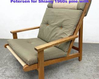 Lot 913 Danish lounge rag chair by Bernt Petersen for Shiang 1960s pine with 