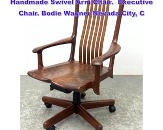 Lot 998 ROBERT ERICKSON 2005 Studio Handmade Swivel Arm Chair. Executive Chair. Bodie Wagner Nevada City, C