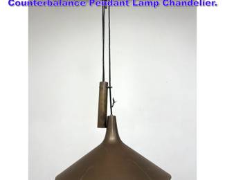 Lot 875 T. H. Valentier, Fusijama Counterbalance Pendant Lamp Chandelier. 