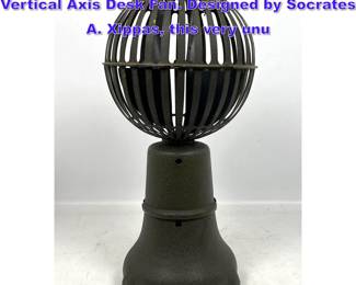 Lot 1048 Xippas Globe Teller or Bankers Vertical Axis Desk Fan. Designed by Socrates A. Xippas, this very unu