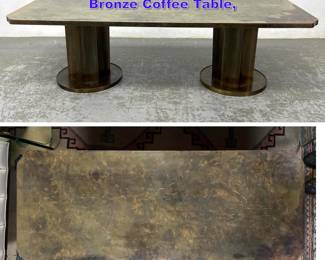 Lot 787 Phillip and Kelvin LaVerne Patinated Bronze Coffee Table, 