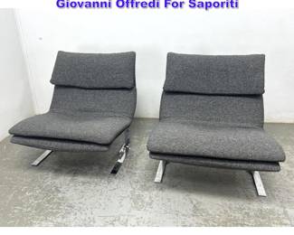 Lot 1328 Pair Onda Wave Lounge Chairs by Giovanni Offredi For Saporiti 