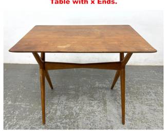 Lot 2018 John Stuart Gibbings Style Side Table with x Ends.