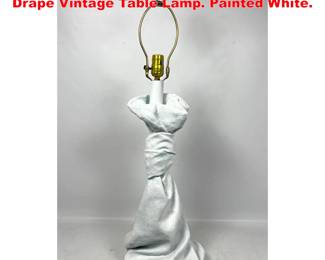 Lot 1686 John Dickinson Style Bow and Drape Vintage Table Lamp. Painted White.