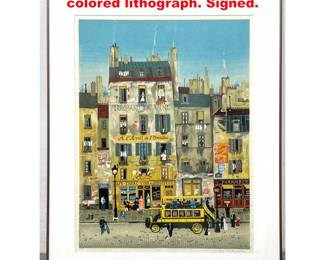 Lot 1895 MICHEL DELACROIX Original colored lithograph. Signed.
