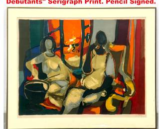 Lot 1894 MARCEL MOULY les deux Debutants Serigraph Print. Pencil Signed.