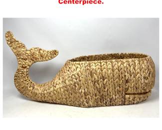Lot 1858 Seagrass woven rope whale basket Centerpiece.