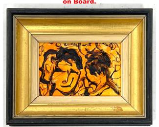 Lot 1920 Pascal Cucaro Abstract Painting on Board.