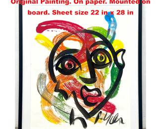 Lot 1935 Robert Keil Abstract Modern Original Painting. On paper. Mounted on board. Sheet size 22 in x 28 in
