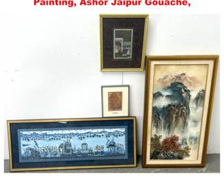 Lot 1980 Lot 4 Asian Art. John Wang Painting, Ashor Jaipur Gouache,