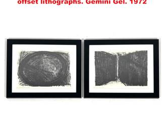 Lot 1670 RICHARD SERRA Pair promotional offset lithographs. Gemini Gel. 1972