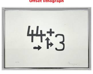 Lot 1787 JANNIS KOUNELLIS Offset lithograph