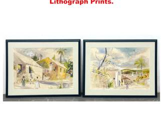 Lot 1932 2 pcs Alfred Birdsey Lithograph Prints.