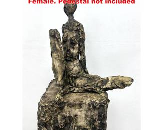Lot 1782 Modernist Sculpture Seated Nude Female. Pedestal not included