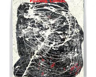 Lot 1723 Abstract Highly Textured Drip Painting. Canvas.