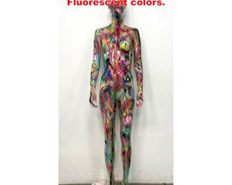 Lot 1877 Hand Painted Graffiti Mannequin, Fluorescent colors.