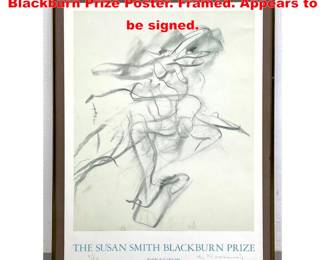 Lot 2081 WILLEM de KOONING Susan Blackburn Prize Poster. Framed. Appears to be signed.