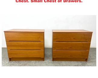 Lot 2111 Pr Danish Modern Teak Bachelor s Chest. Small Chest of Drawers.