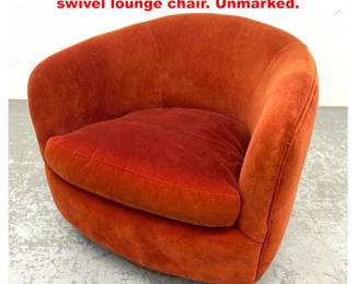 Lot 2004 Milo Baughman for Thayer Coggin swivel lounge chair. Unmarked.