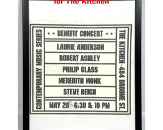 Lot 1669 SOL LEWITT designed music poster for The Kitchen