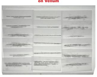 Lot 1680 18 pcs JENNY HOLZER Truisms on Vellum