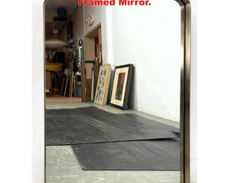 Lot 2059 Modernist Golden Aluminum Framed Mirror.