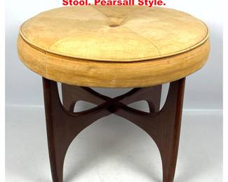 Lot 2098 MCM American Modern Walnut Stool. Pearsall Style.