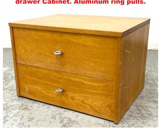 Lot 2087 Paul McCobb Planner Group Twodrawer Cabinet. Aluminum ring pulls.