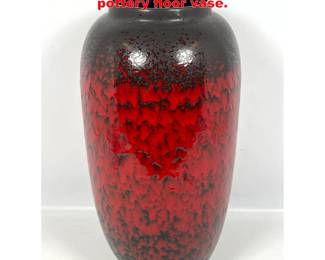 Lot 1606 20 inch W GERMANY red and brown pottery floor vase.