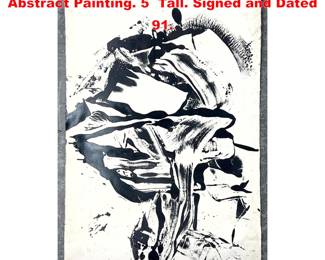 Lot 1811 ALEXANDER LIBERMAN Ink Stain Abstract Painting. 5 Tall. Signed and Dated 91.