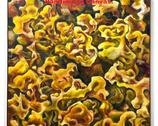 Lot 1822 Large Organic Abstract Modern Painting on Canvas.