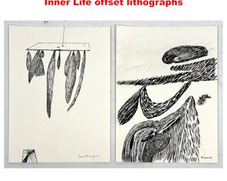 Lot 1631 Pair LOUISE BOURGEOIS 1985 Inner Life offset lithographs
