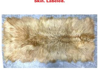 Lot 1878 30x64 Long Hair Goat Skin. Labeled.