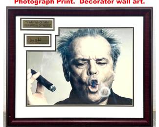 Lot 2057 Framed JACK NICHOLSON Photograph Print. Decorator wall art.