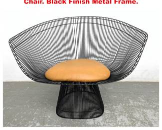 Lot 2090 WARREN PLATNER MCM Lounge Chair. Black Finish Metal Frame.