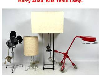 Lot 1959 4pc lot Post Modern Lamps. Ikea Harry Allen, Kila Table Lamp.