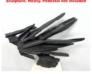 Lot 1760 Brutalist Abstract Welded Iron Sculpture. Heavy. Pedestal not included
