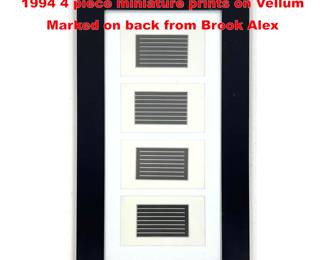 Lot 1922 DONALD JUDD The Last Editions 1994 4 piece miniature prints on Vellum Marked on back from Brook Alex
