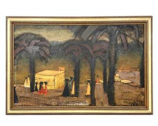 Lot 1781 MAY 57. Painting on Board. African.