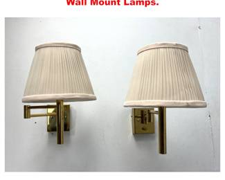 Lot 1771 Pr Brass Modernist Extension Arm Wall Mount Lamps.