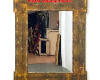 Lot 2068 Wood frame mirror with Iridescent metal looking finish.