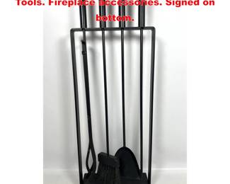 Lot 1628 Mid Century Modern Pilgrim Fire Tools. Fireplace accessories. Signed on bottom.