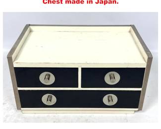 Lot 1692 60s Mod Music Box Mini Jewelry Chest made in Japan.