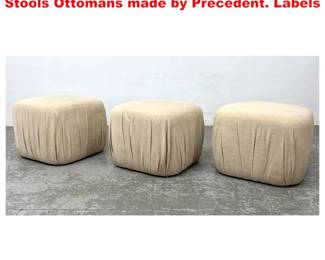 Lot 1887 Decorator Springer Style Pouf Stools Ottomans made by Precedent. Labels