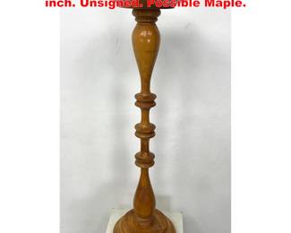 Lot 1961 Elegant Turned Wood Pedestal. 32 inch. Unsigned. Possible Maple.